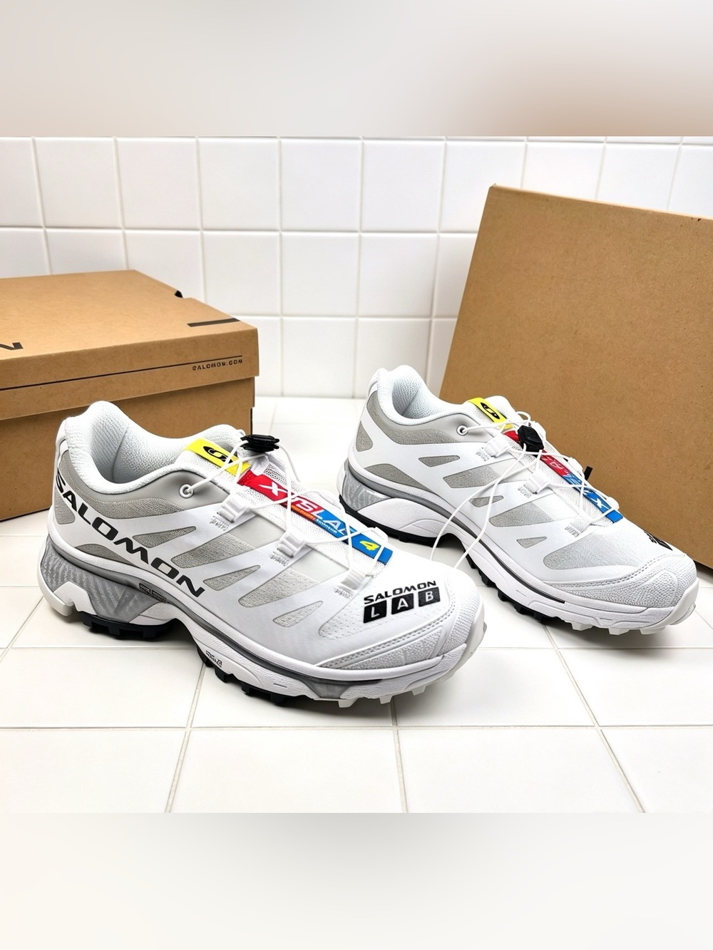 Salomon XT-4 White Silver Trail Hiking Sneakers